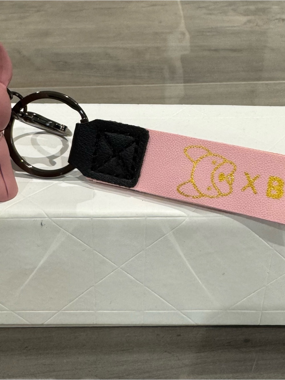 Pink Dog Keychain
